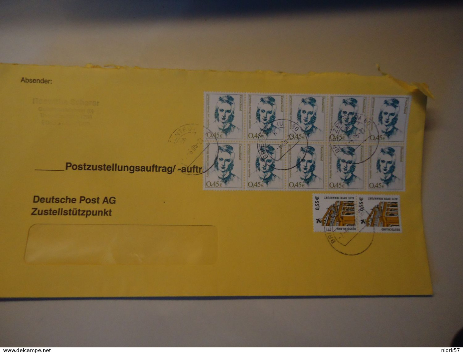 GERMANY   COVER  12  STAMPS BIG VALUE  MUNUMENTS  BLOCK OF 10 FAMOUS WOMENS - Famous Ladies