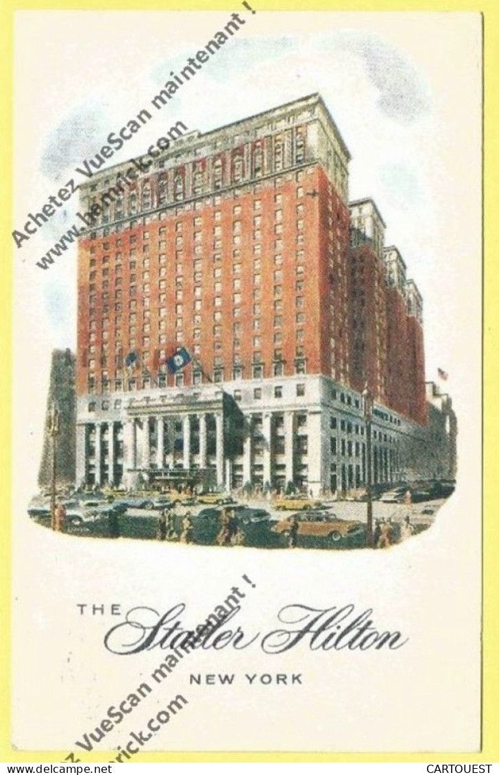 NY  New York City Statler Hilton  1957 ( US Postage 11 Cent LIBERTY Save Water ) - Staten Island