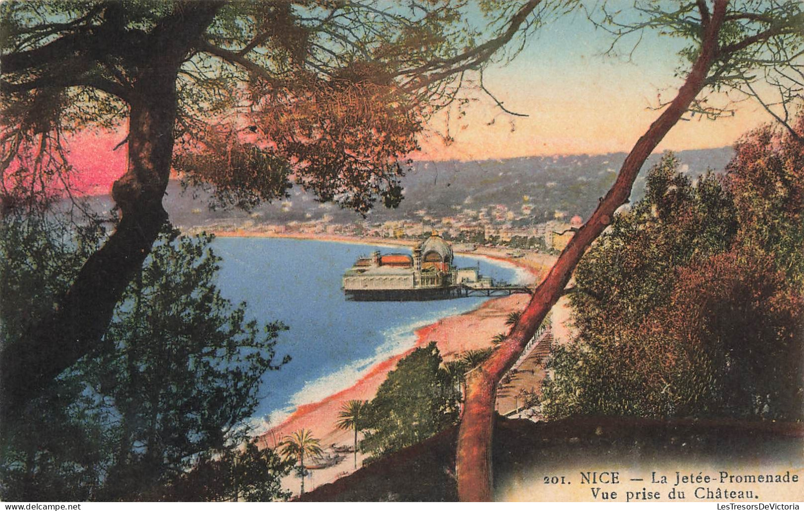 FRANCE - Nice - Vue Générale De La Jetée Promenade - Vue Prise Du Château  - Carte Postale Ancienne - Transport Maritime - Port