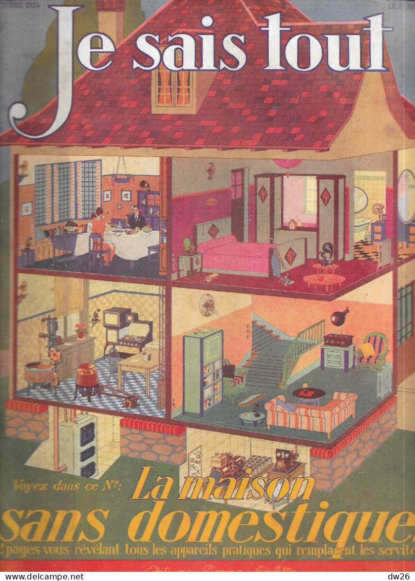 Revue Mensuelle: Je Sais Tout, 15 Octobre 1924 - La Maison Sans Domestiques - Editions Pierre Lafitte - 1900 - 1949