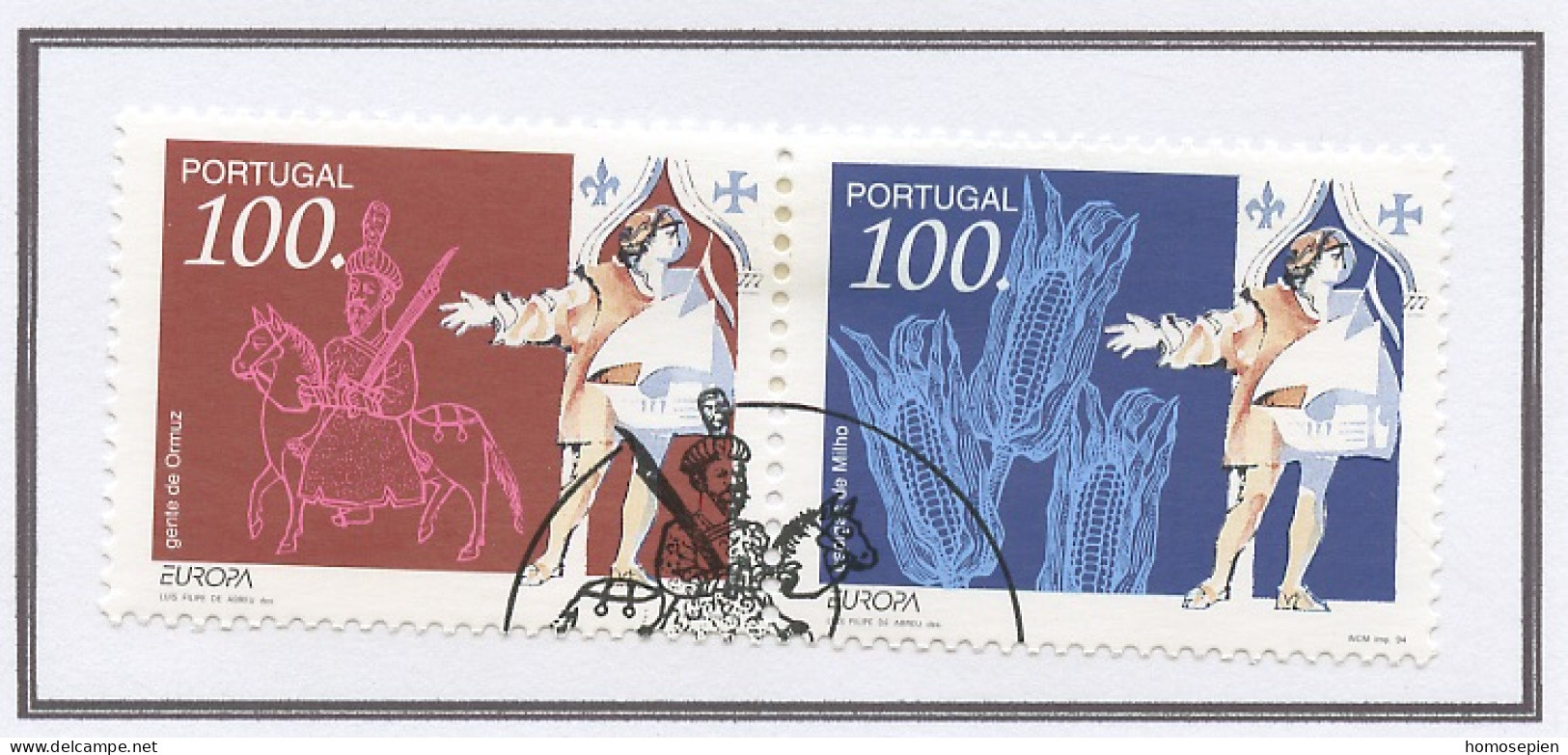 Portugal 1994 Y&T N°1988 à 1989 - Michel N°2010 à 2011 (o) - EUROPA - Se Tenant - Oblitérés