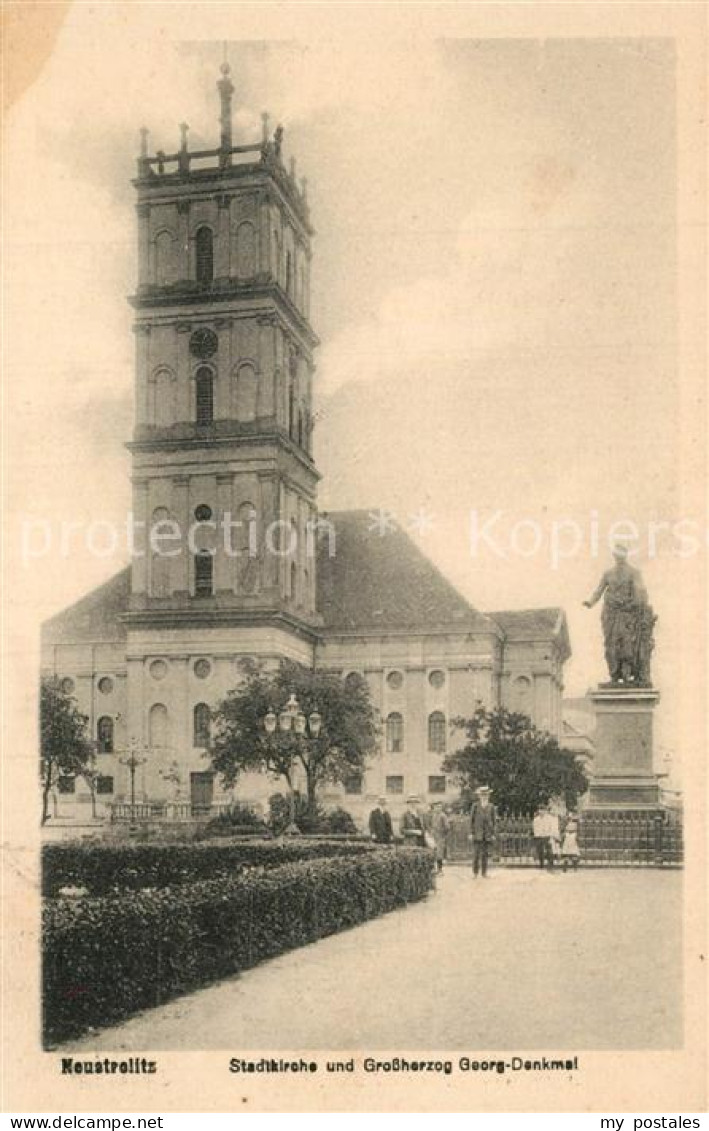 73546923 Neustrelitz Stadtkirche Grossherzog Georg Denkmal Neustrelitz - Neustrelitz