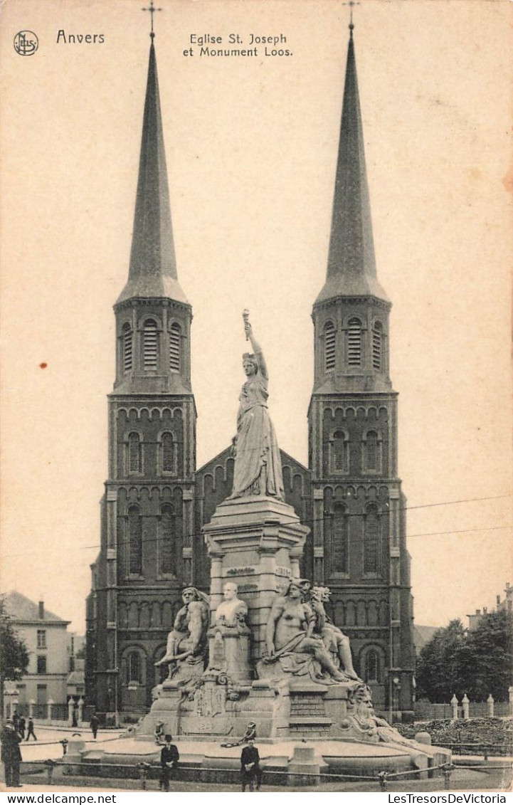 BELGIQUE - Anvers -  Vue Générale De L'église Saint Joseph Et Monument   Loos - Carte Postale Ancienne - Antwerpen