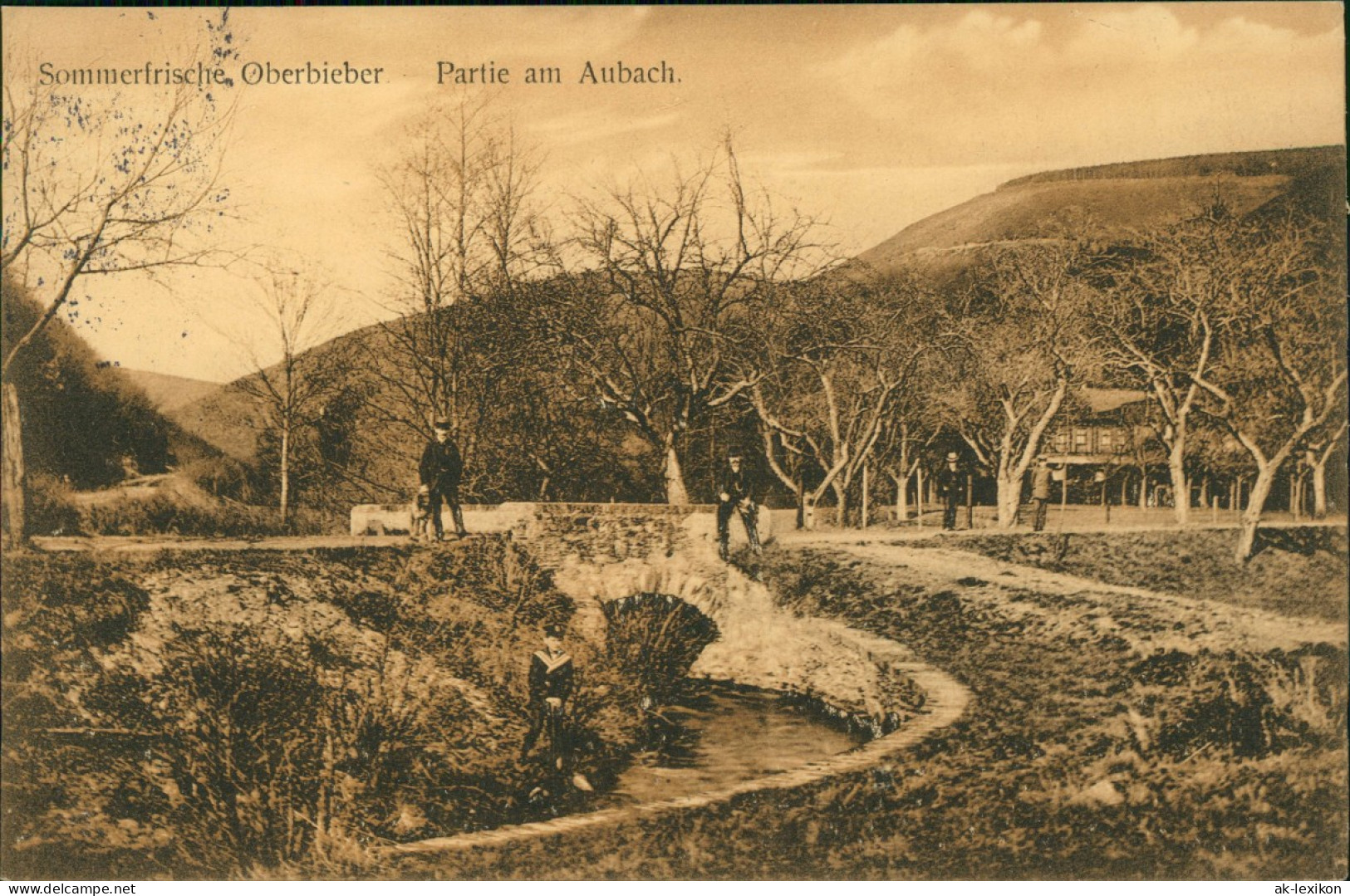 Ansichtskarte Oberbieber-Neuwied (Rhein) Partie Am Aubach. 1915 - Neuwied