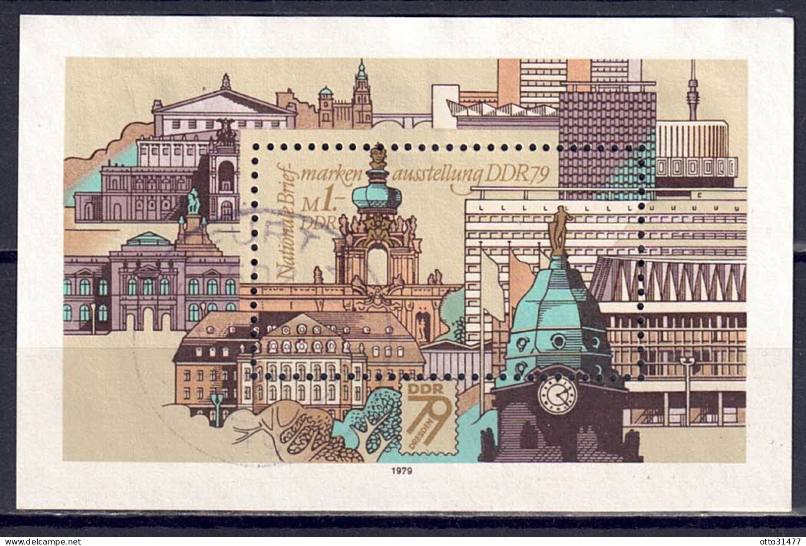 DDR 1979 - Briefmarkenausstellung, Block 55, Gestempelt / Used - 1971-1980