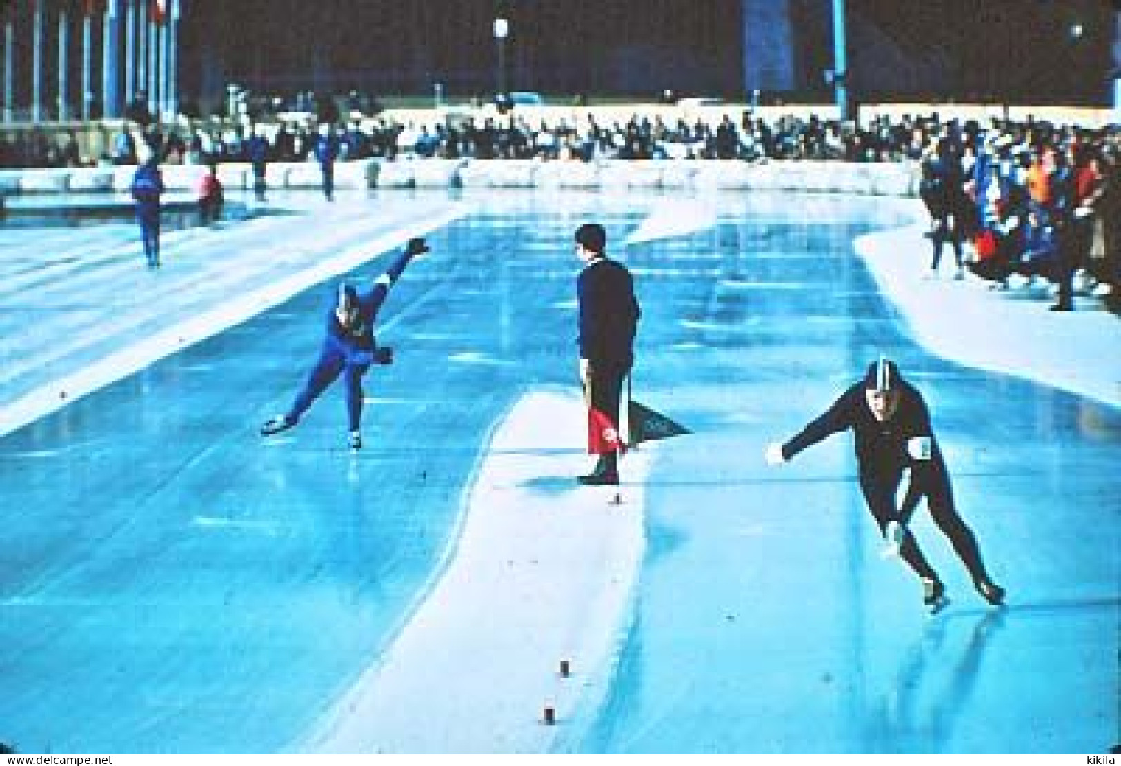 Diapositive Diapo Jeux Olympiques D'Hiver GRENOBLE 1968  Patinage De Vitesse Hommes Une Course - Diapositives