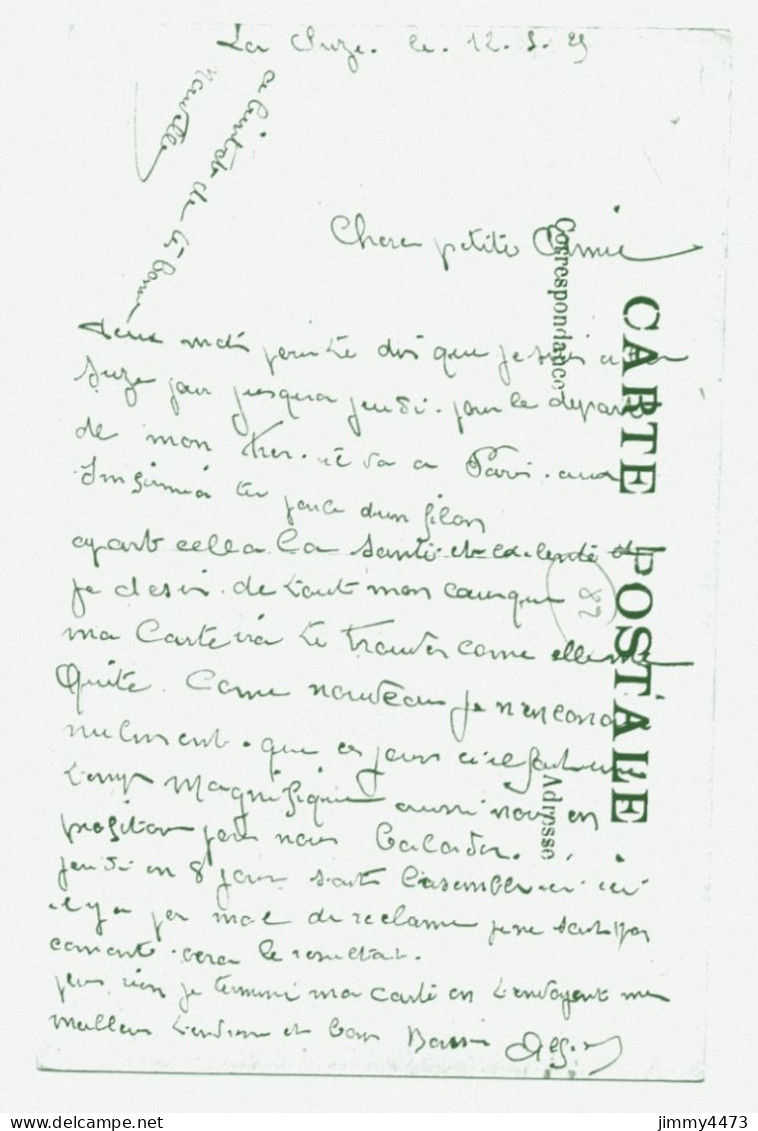 CPA - LA SUZE En 1925 - La Poste Et Boulevard Henri Wille ( Bien Animée ) Photo A. Lemaitre - Edit. Moriceau - La Suze Sur Sarthe