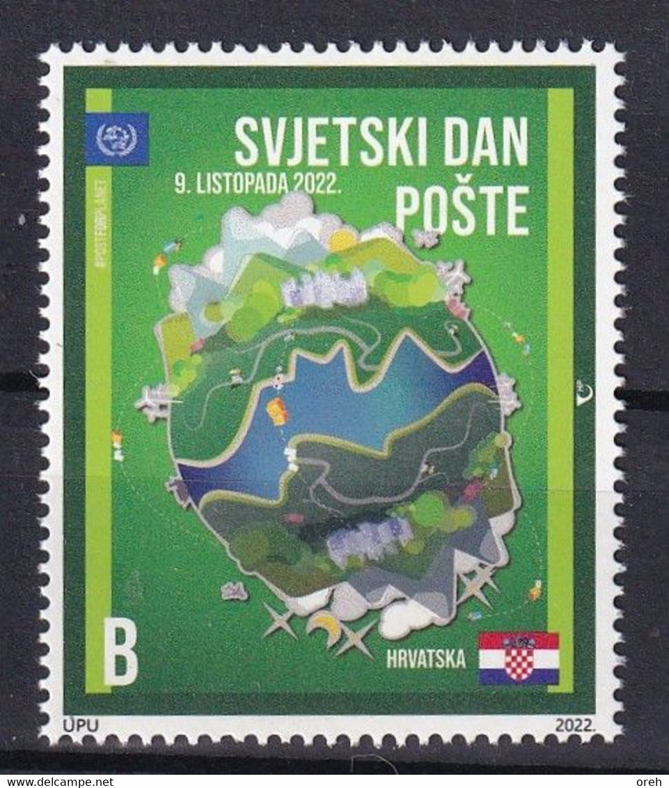 CROATIA 2022,WORLD POST DAY,,MNH - Kroatien