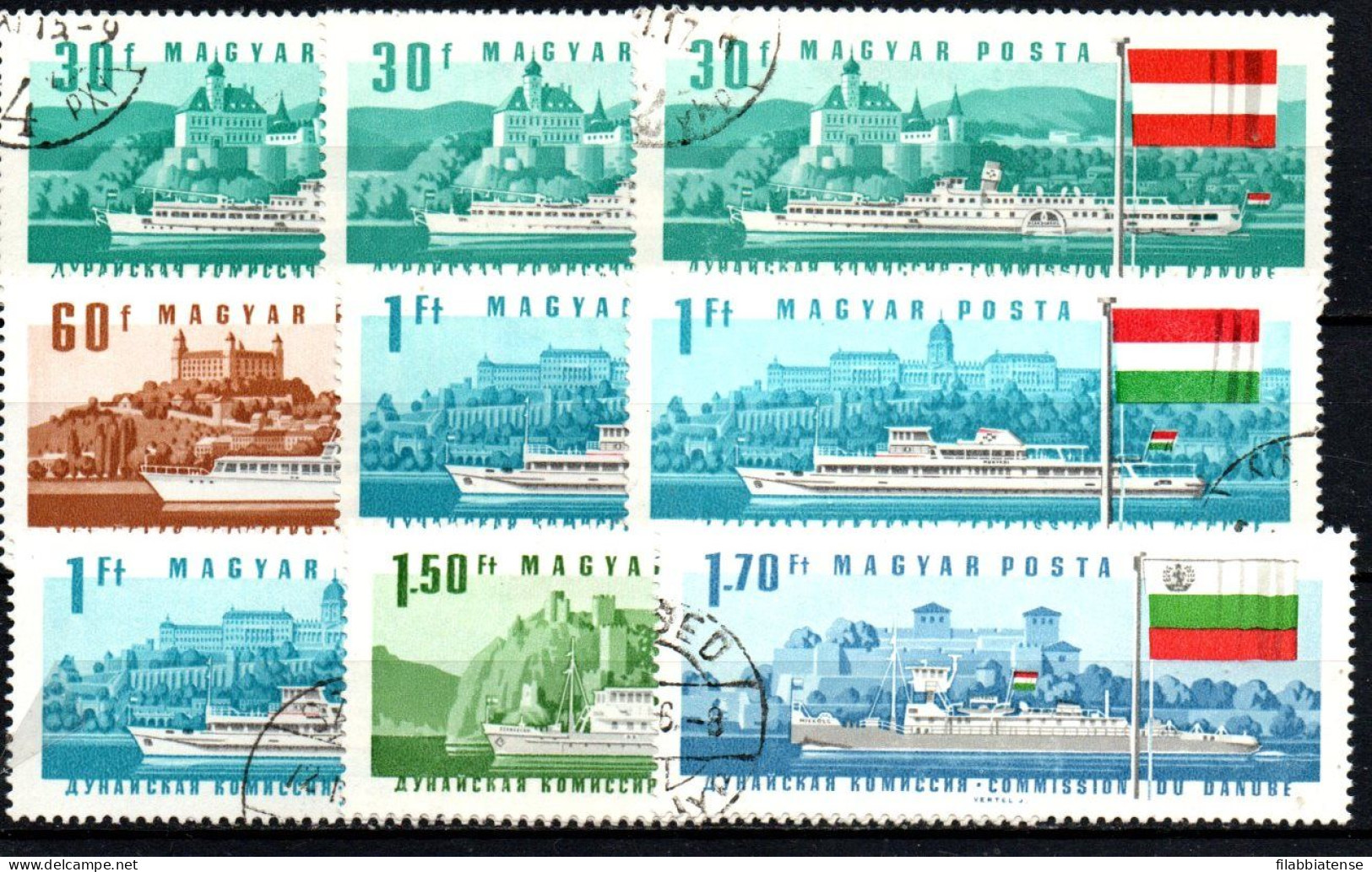 1967 - Ungheria 1889 X 3 + 1890 + 1891 X 3 + 1892/93 Commissione Del Danubio  ------- - Used Stamps
