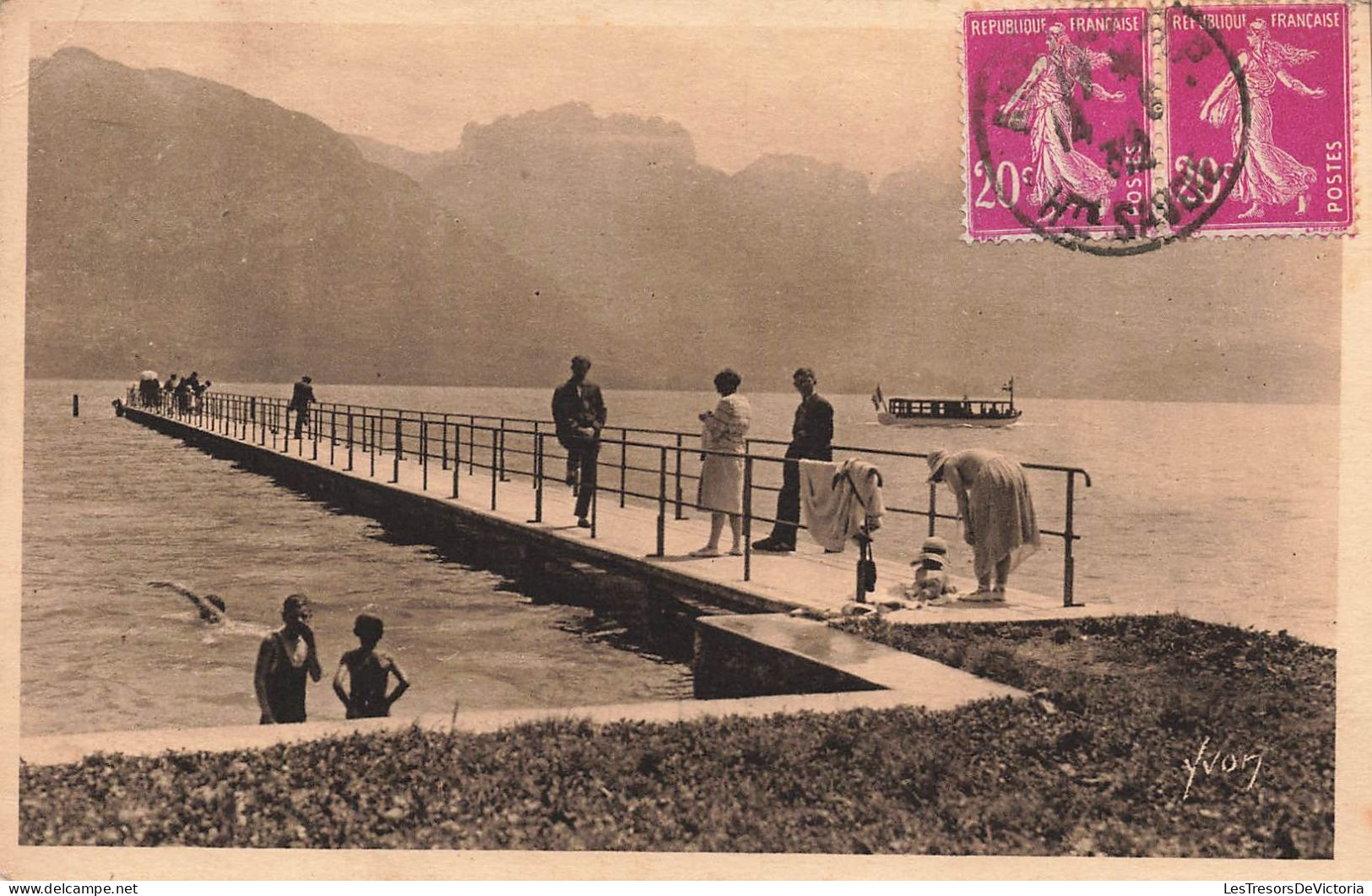 FRANCE - Annecy - Son Lac - Un Embarcadère - Carte Postale Ancienne - Annecy