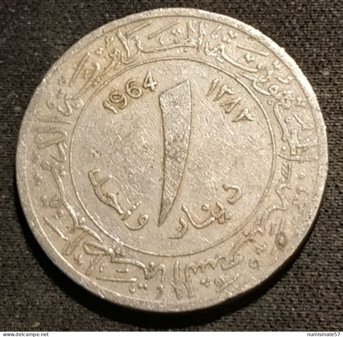 ALGERIE - ALGERIA - 1 DINAR 1964 ( 1383 ) - KM 100 - Algerien