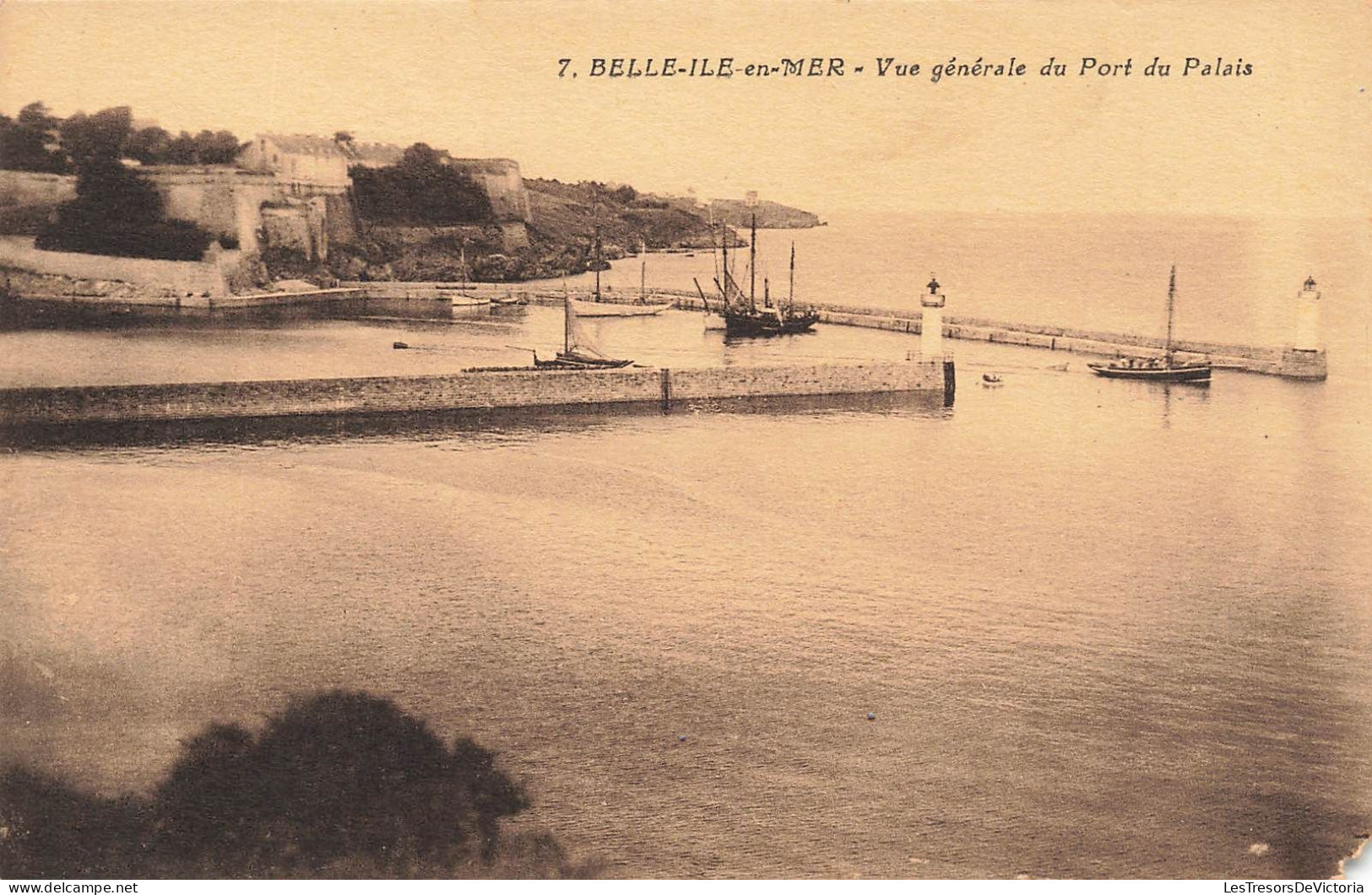 FRANCE - Belle Ile En Mer - Vue Générale Du Port Du Palais - Des Bateaux Sur Le Port - Carte Postale Ancienne - Belle Ile En Mer