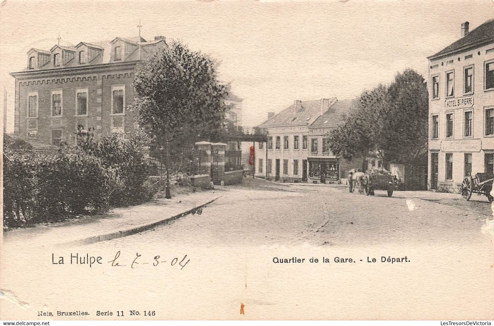 BELGIQUE -  La Hulpe - Vue Sur Le Quartier De La Gare - Le Départ - Carte Postale Ancienne - La Hulpe