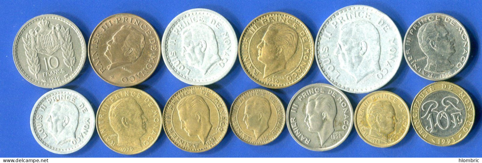 Monaco  13 Pieces - 1922-1949 Louis II.