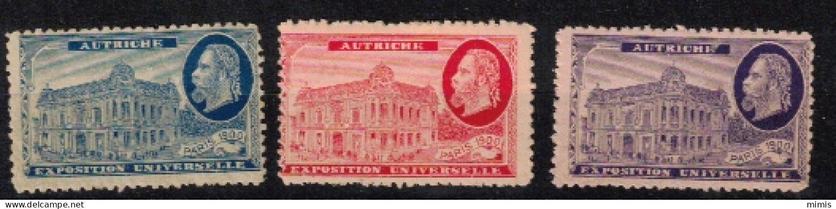 FRANCE     VIGNETTES      Exposition Universelle Paris 1900     Autriche - Tourism (Labels)