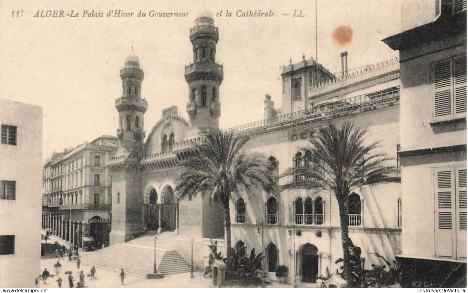 ALGERIE - Villes - Alger - Vue Sur Le Palais D'hiver Du Gouverneur Et La Cathédrale - L L - Carte Postale Ancienne - Alger