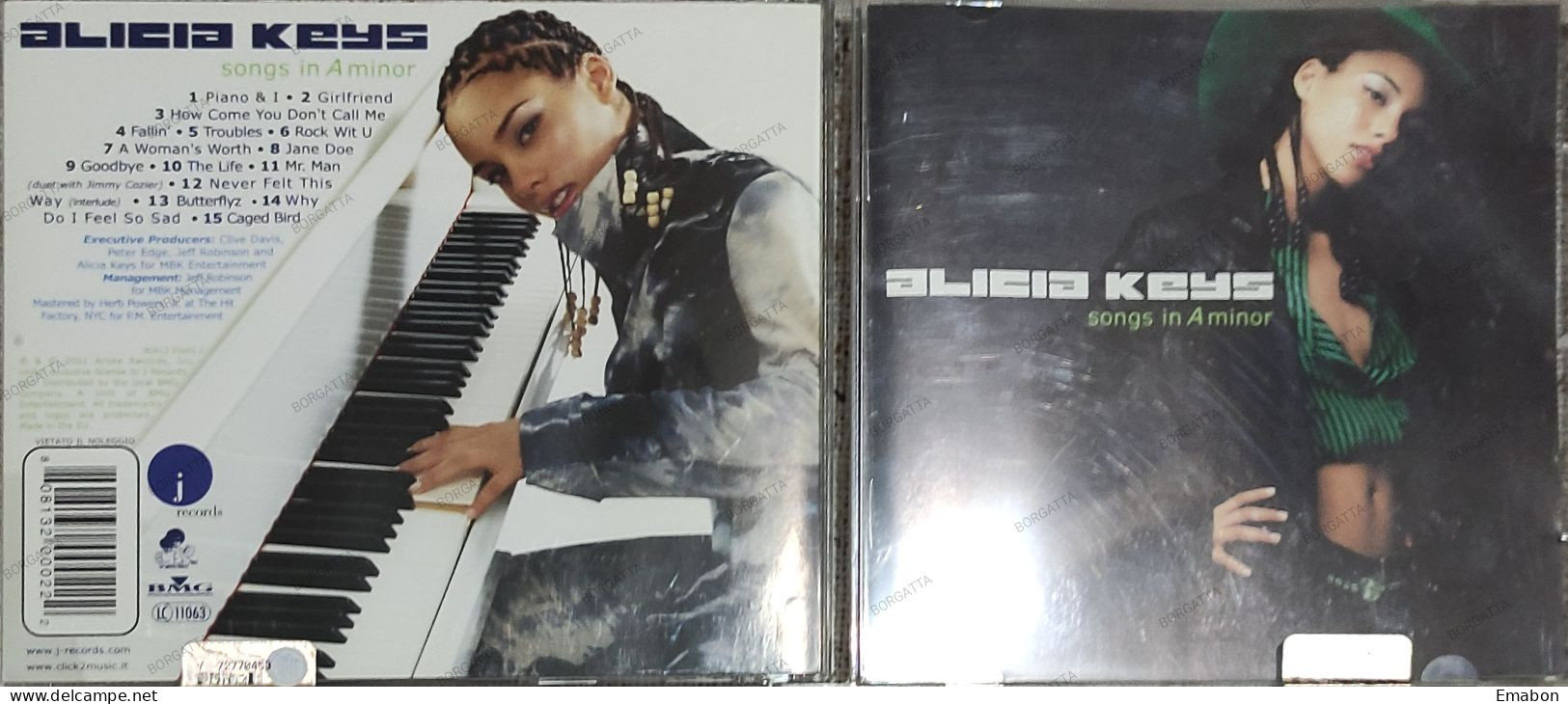 BORGATTA - SOUL - Cd ALICIA KEYS  - SONGS IN A MINOR - J RECORDS  2001 -  USATO In Buono Stato - Soul - R&B