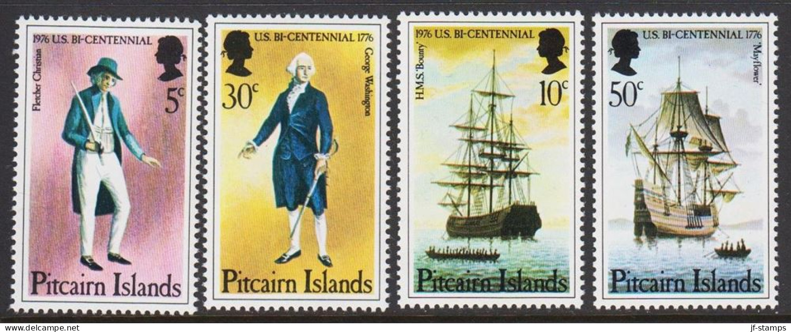 1976. PITCAIRN ISLANDS US BI-CENTENNIAL Complete Set. Never Hinged. (Michel 156-159) - JF543066 - Pitcairninsel