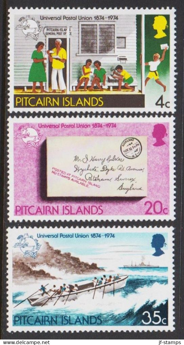 1974. PITCAIRN ISLANDS UPU Complete Set. Never Hinged. (Michel 141-143) - JF543068 - Pitcairn Islands