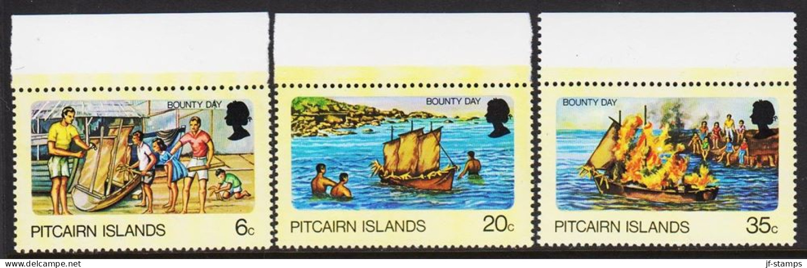 1978. PITCAIRN ISLANDS Bounty Day Complete Set. Never Hinged. (Michel 174-176) - JF543078 - Pitcairninsel