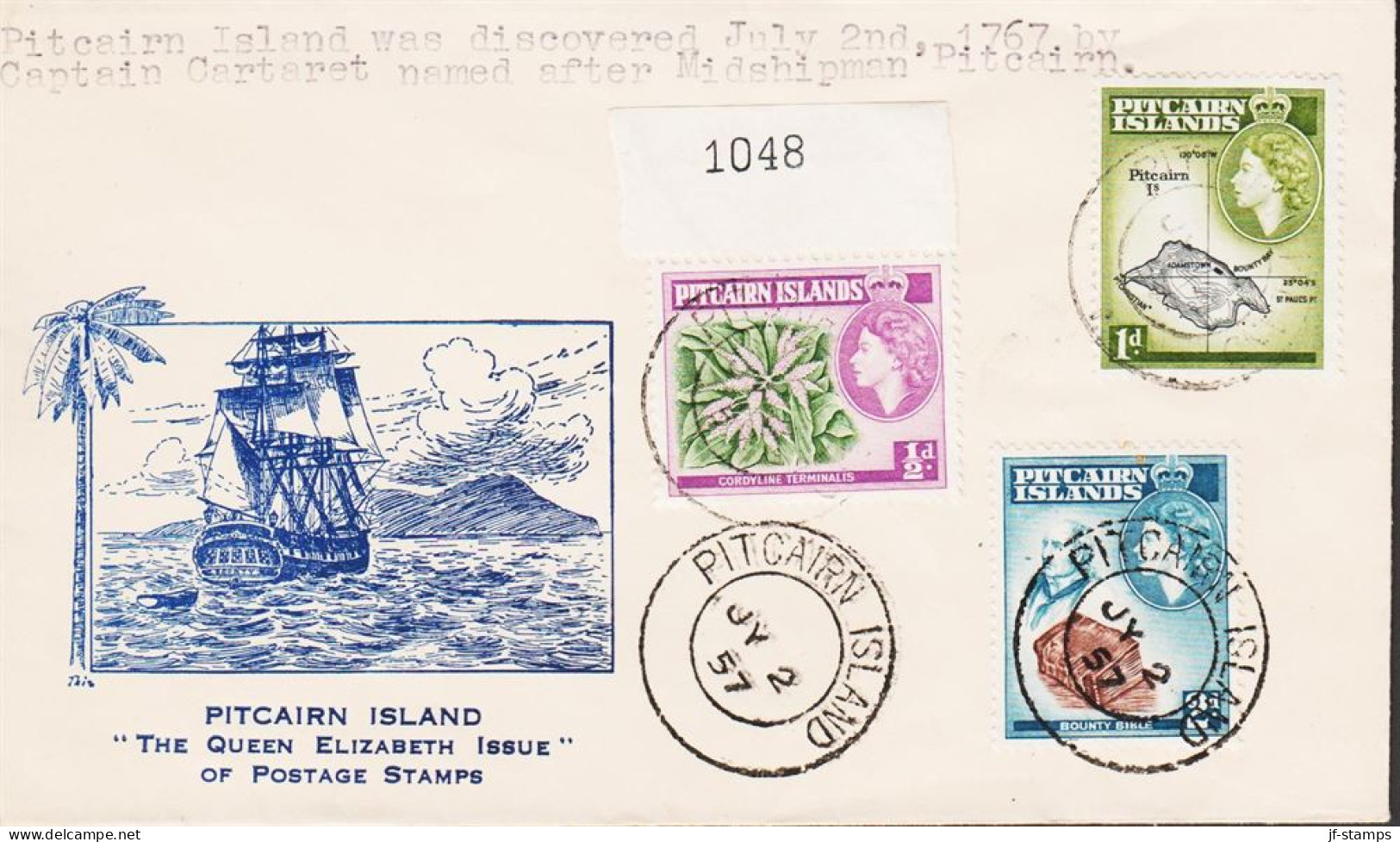 1957. PITCAIRN ISLANDS Views. Queen Elisabeth II. ½d + 1d + 2d On Beautiful FDC Cancelled Fir... (Michel 22+) - JF543082 - Pitcairninsel