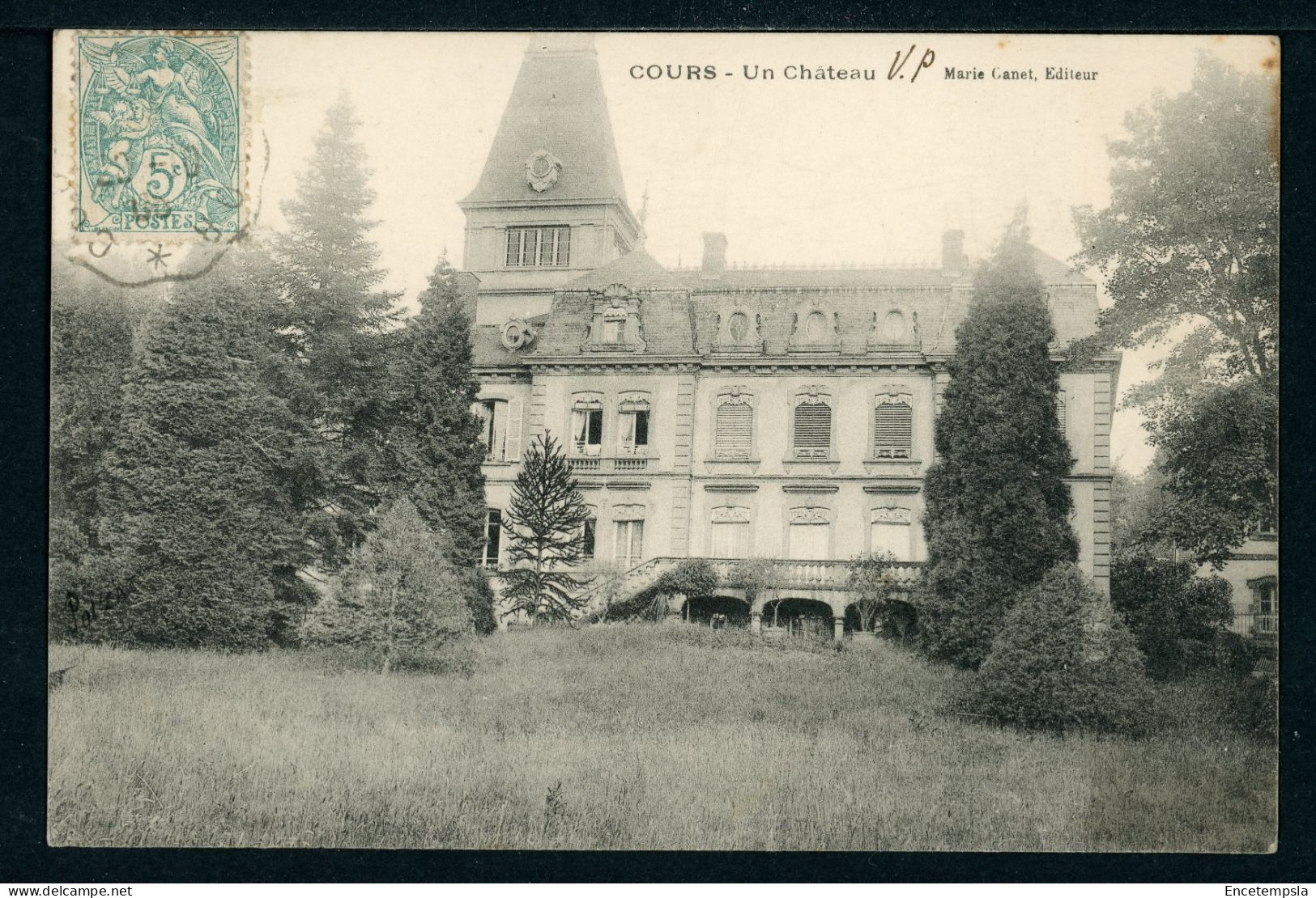 CPA - Carte Postale - France - Cours - Un Château (CP24445) - Cours-la-Ville