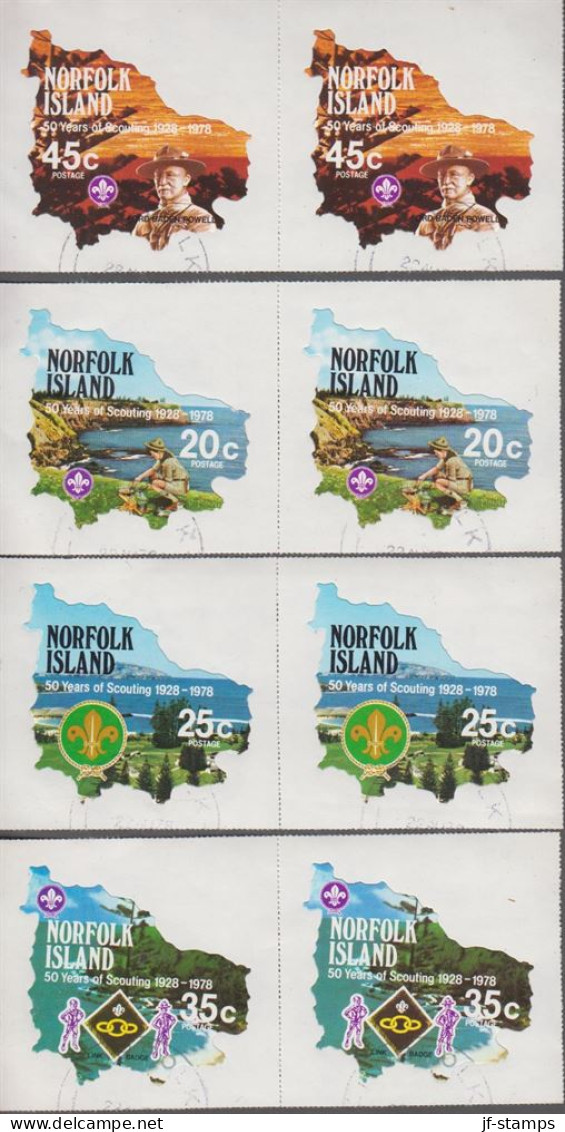 1978. NORFOLK ISLAND. 50 Years Of Scouting In Complete Set With 4 Stamps In Pairs. (MICHEL 214-217) - JF543106 - Norfolk Island