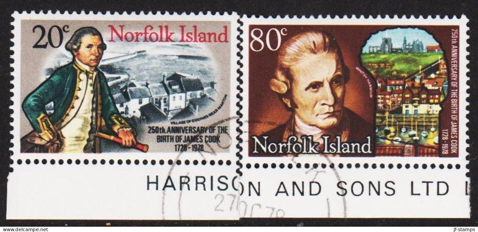1978. NORFOLK ISLAND. James Cook Complete Set With Lower Margin.  (MICHEL 223-224) - JF543116 - Norfolk Island