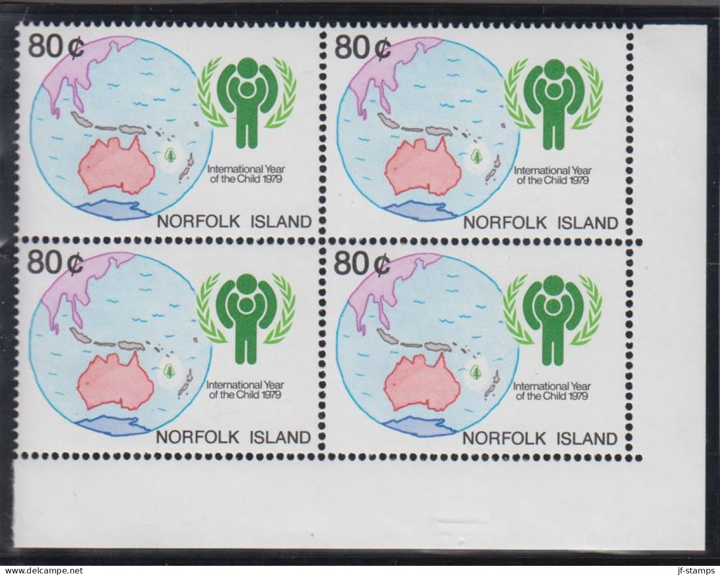 1979. NORFOLK ISLAND. Year Of The Child In Never Hinged 4-block With Margin. (MICHEL 233) - JF543127 - Isla Norfolk