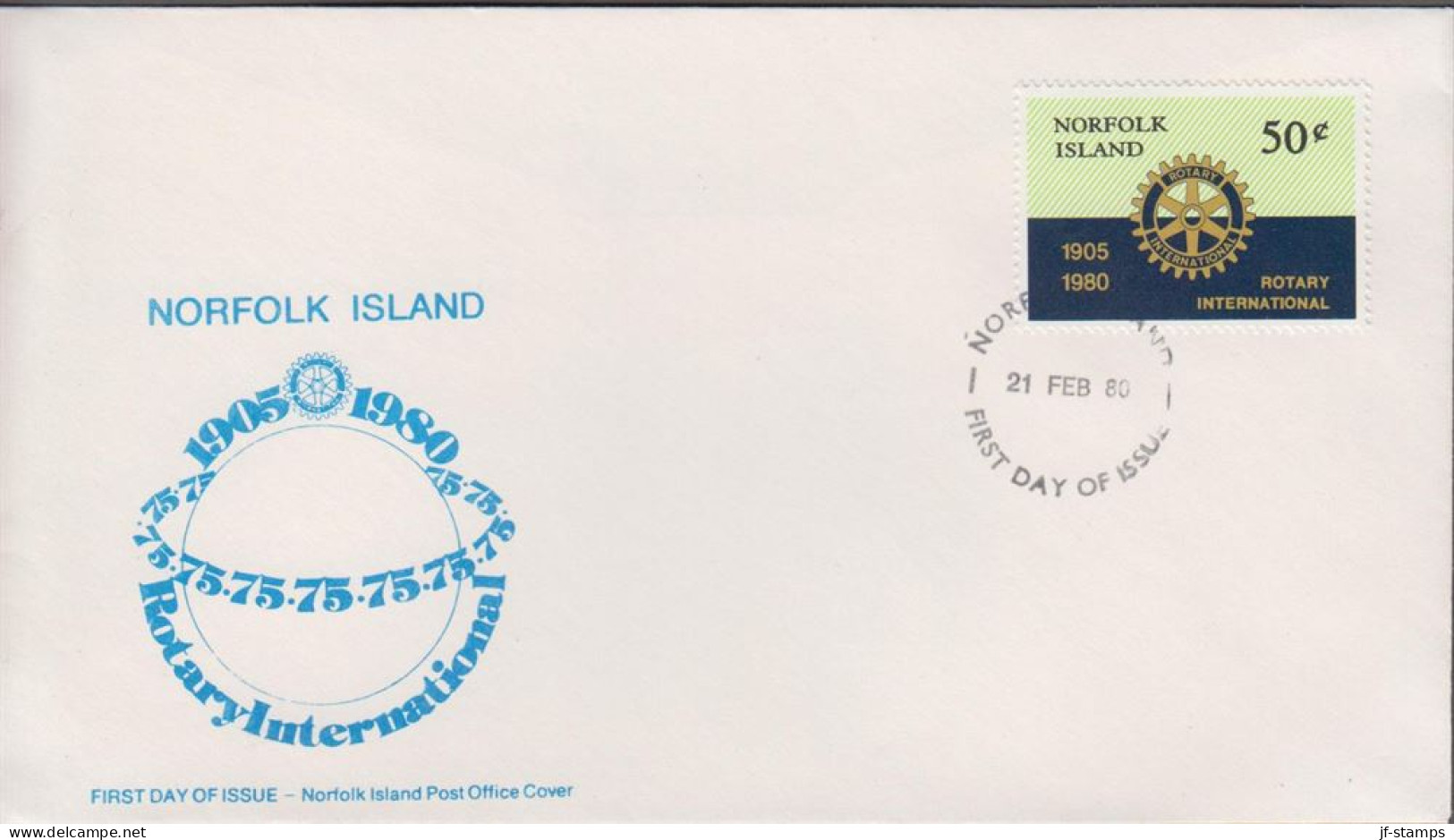 1980. NORFOLK ISLAND. Rotary International On FDC. (MICHEL 238) - JF543136 - Norfolk Island