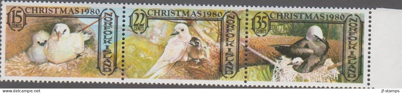 1980. NORFOLK ISLAND. CHRISTMAS Sea Birds Motives COMPLETE SET In Never Hinged 3-stripe +... (MICHEL 257-260) - JF543143 - Norfolk Island