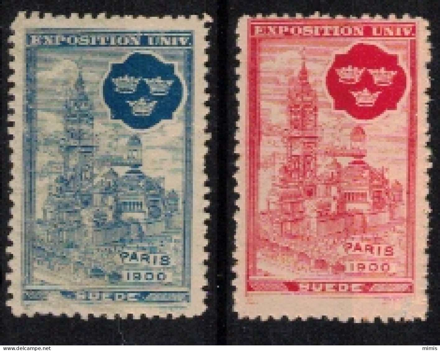 FRANCE     VIGNETTES      Exposition Universelle Paris 1900   Suède - Tourism (Labels)