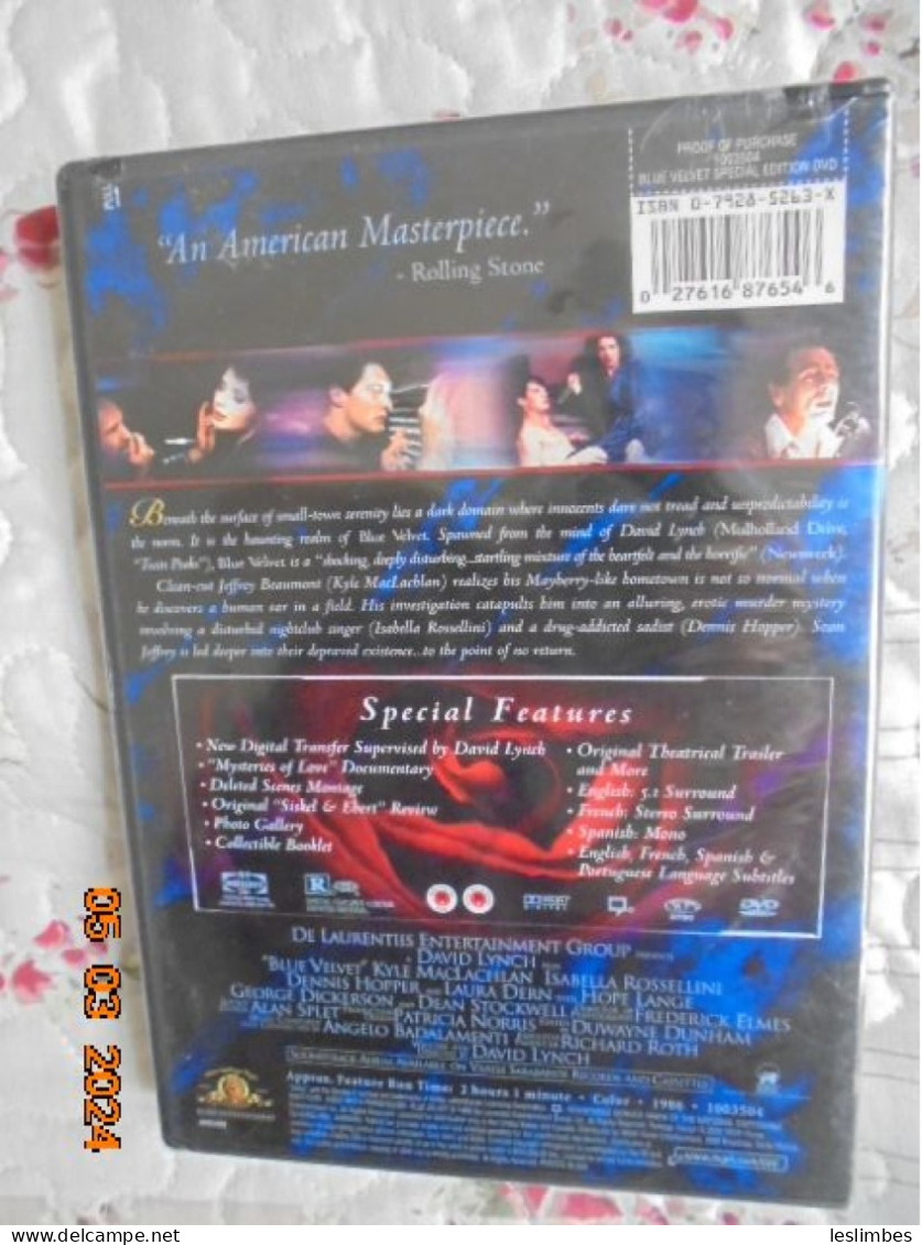 Blue Velvet - [DVD] [Region 1] [US Import] [NTSC] David Lynch - Drame
