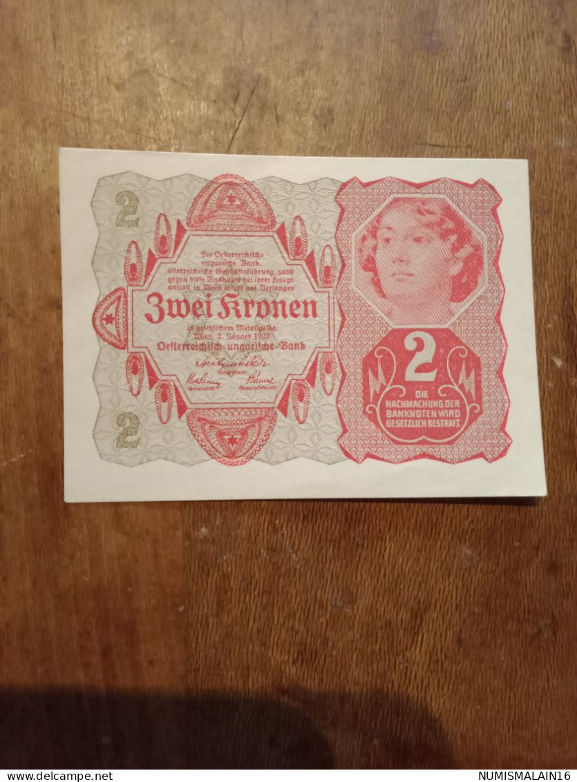 Autriche Billet De 2 Kronen De 1922 - Autriche