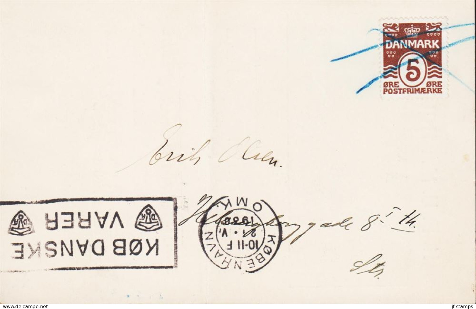 1930. DANMARK. 5 ØRE On Postcard (fold): K.F.U.M.s BOLDKLUB Turneringskamp 1/5 1930 With Manuscript Crosse... - JF543196 - Usado