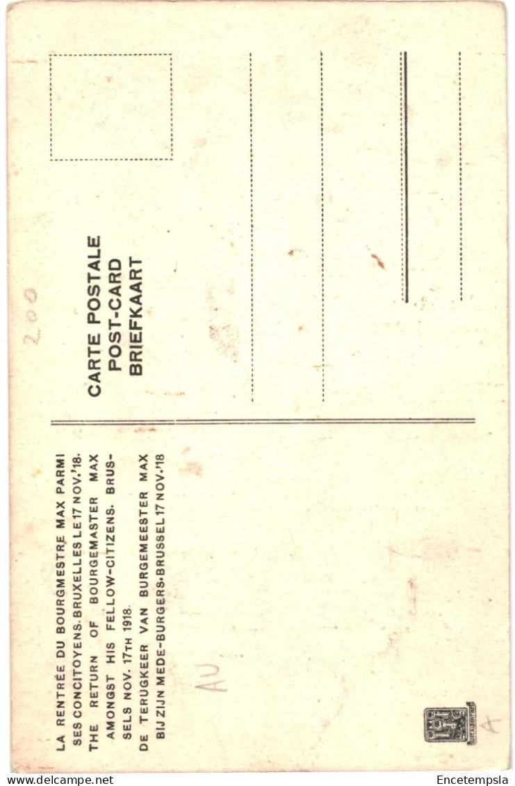 CPA Carte Postale Belgique Bruxelles Rentrée Du Bourgmestre Max Parmi Ses Citoyens Le 17/11/1918  VM78406 - Fêtes, événements