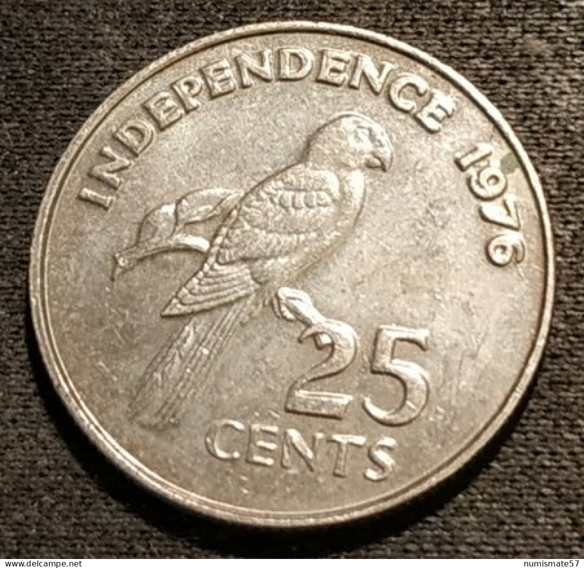 Pas Courant - SEYCHELLES - 25 CENTS 1976 - INDEPENDENCE 1976 - KM 24 - Seychelles