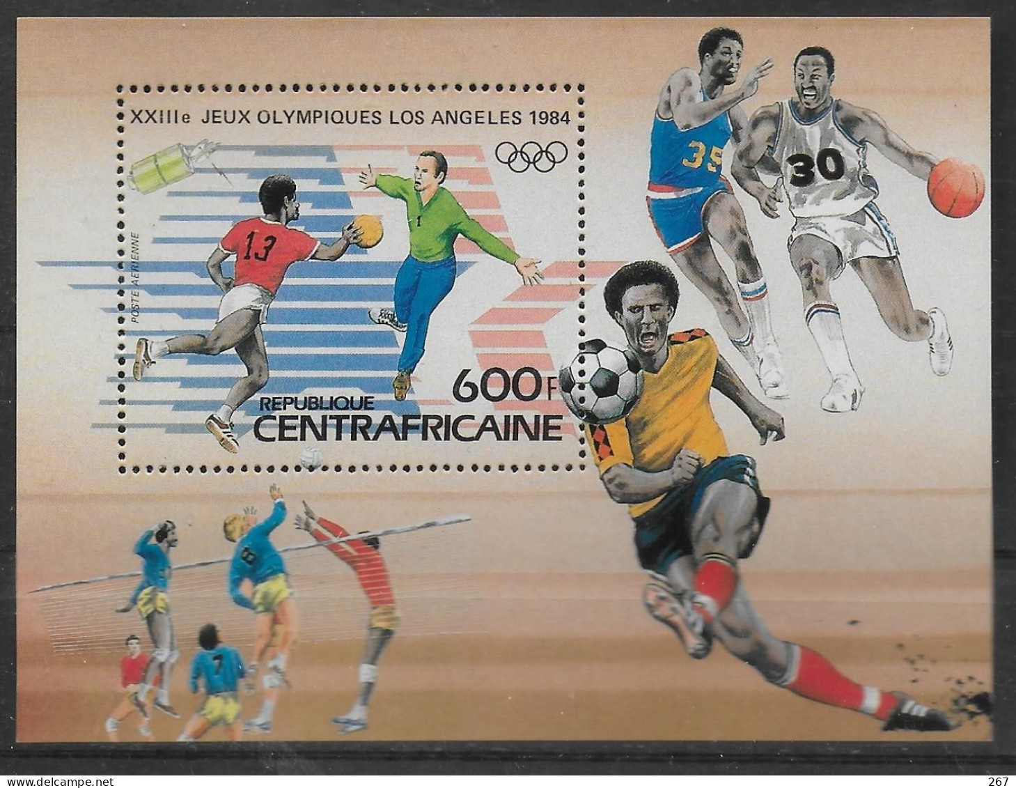 CENTRAFRIQUE   BF 69  * *   Jo 1984  Hand Ball Basket Football Volley Ball - Balonmano