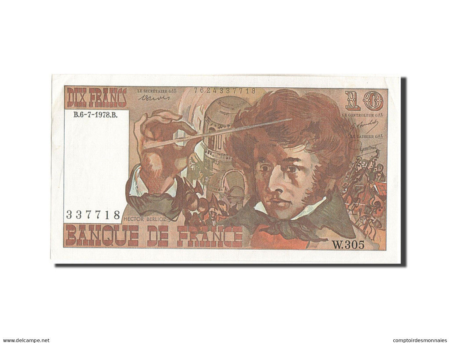 Billet, France, 10 Francs, 10 F 1972-1978 ''Berlioz'', 1978, 1978-07-06, SPL - 10 F 1972-1978 ''Berlioz''