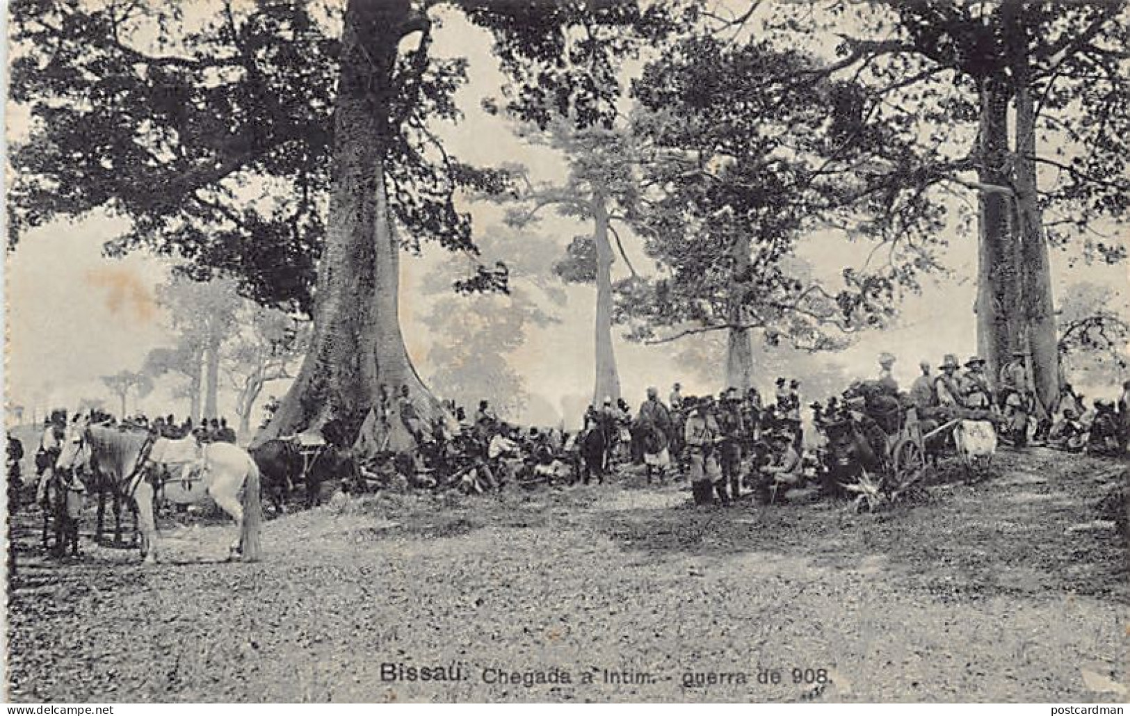 Guinea Bissau - War Of 1908 - Arrival Of Portuguese Troops In Intim - Publ. Unknown  - Guinea-Bissau