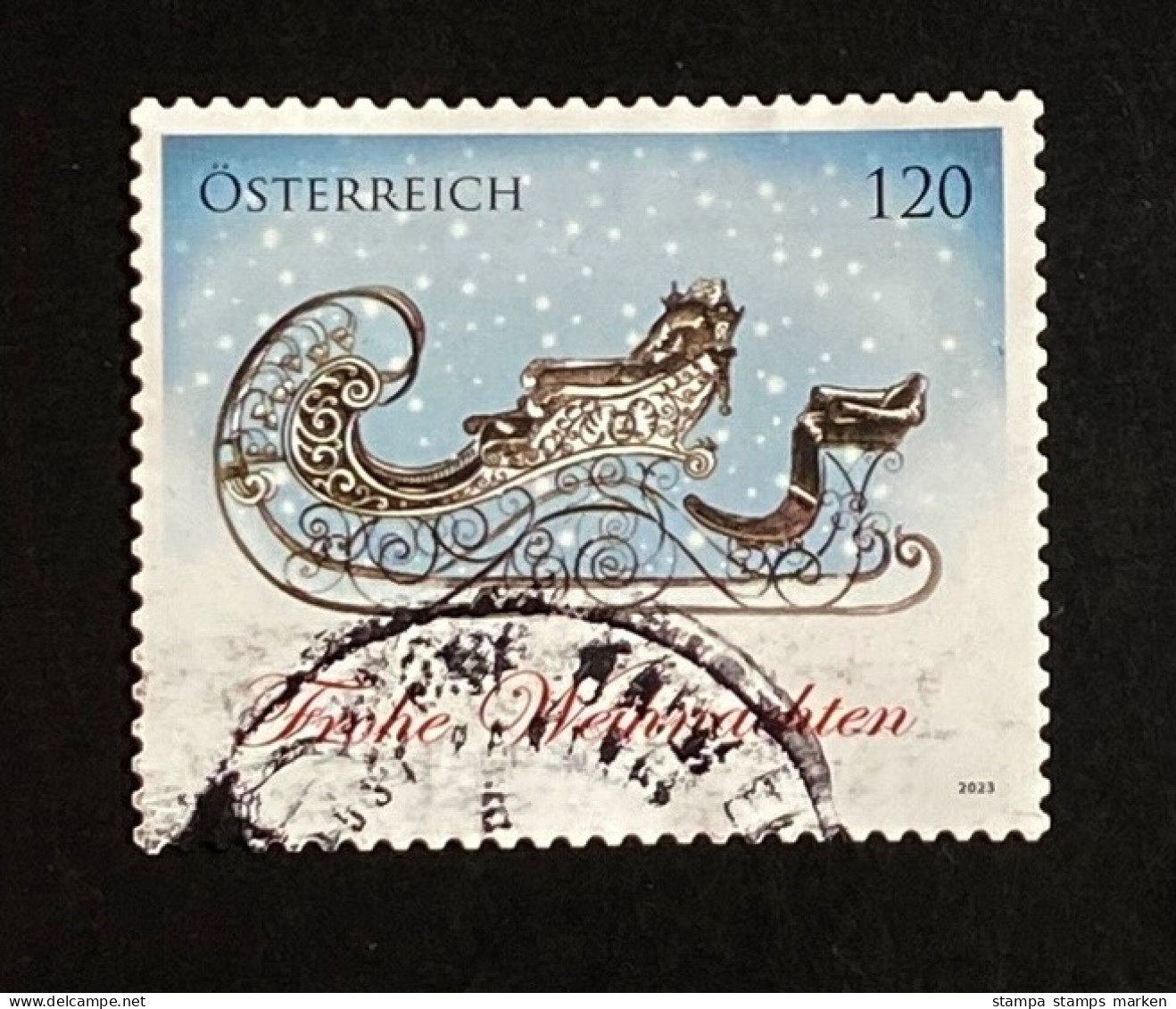 Österreich 2023 Weihnachten Prunkschlitten Mi. 3757 Gestempelt/o - Gebraucht