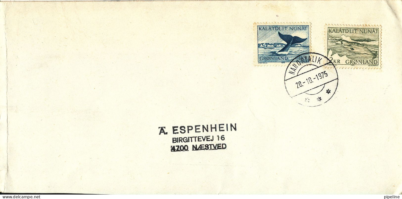 Greenland Cover Sent To Denmark 28-10-1975 - Cartas & Documentos