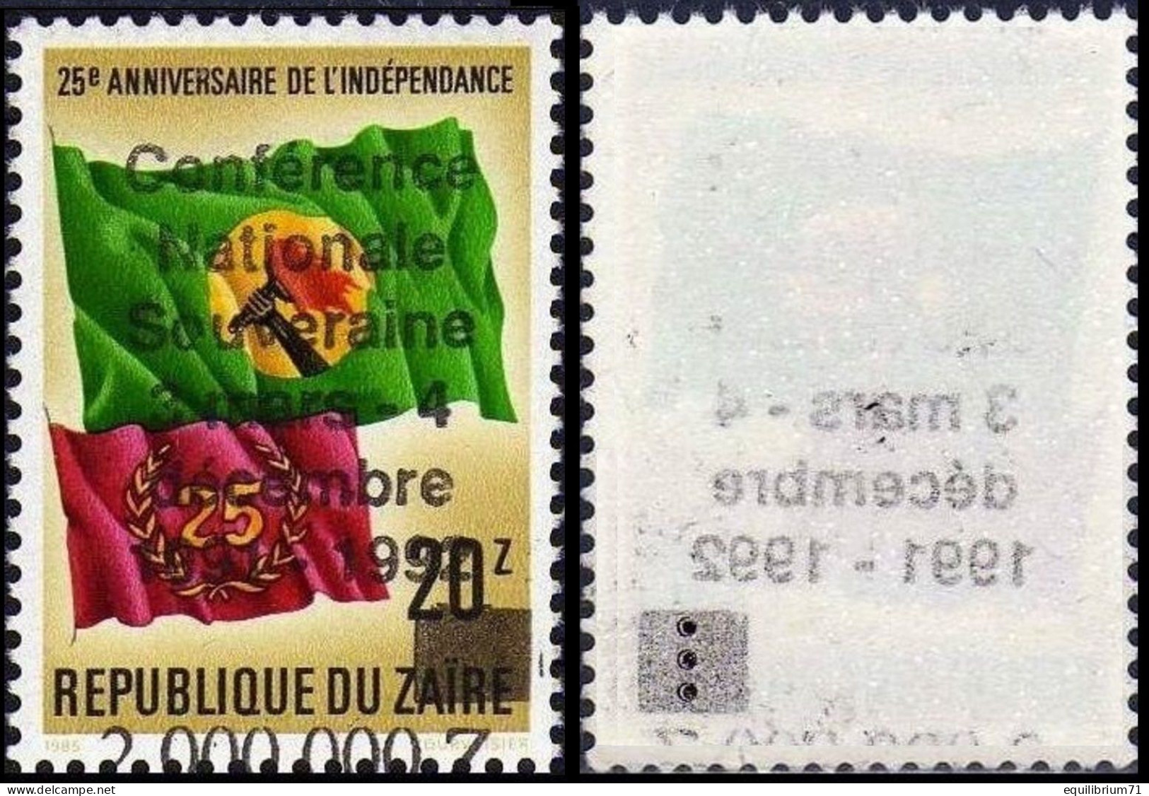 1289** + Surch Fort Déc & Recto Verso "conférence Nationale …"NON EMIS/Opdruk "conférence Nationale …"NIET UITGEGEVEN.. - Unused Stamps