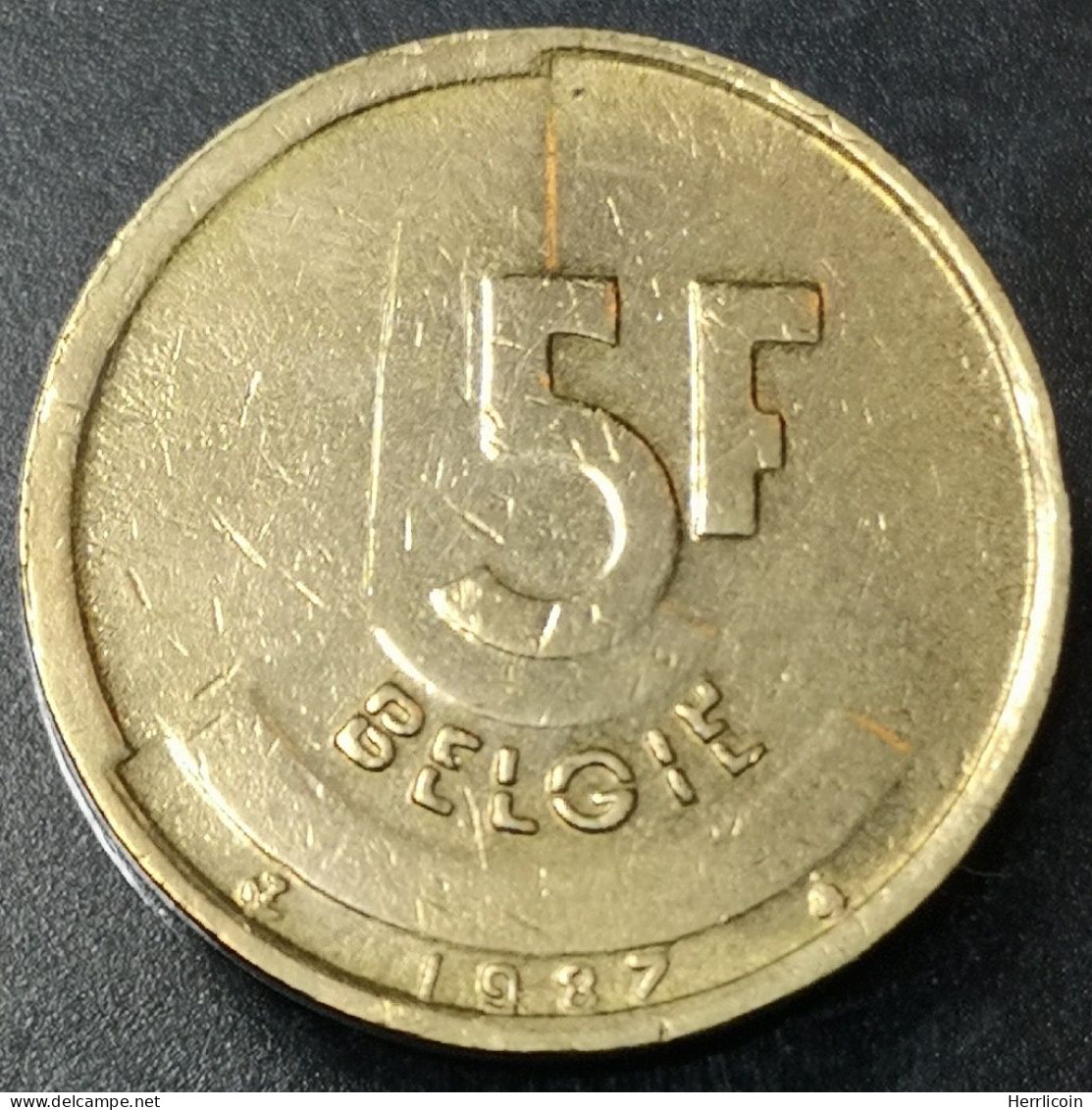 Monnaie Belgique - 1987 - 5 Francs - Baudouin Ier En Néerlandais - 5 Francs