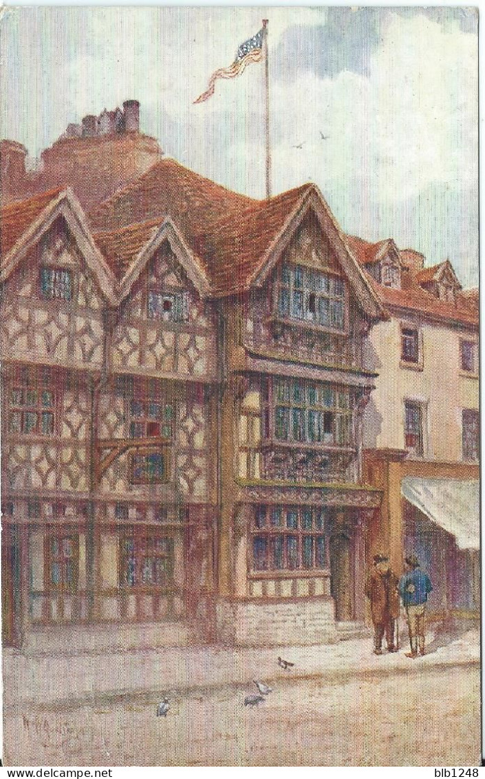 Royaume-Uni > Angleterre > Harvard House & Garrick Inn, Stratford On Avon Dessin Aquarelle - Stratford Upon Avon