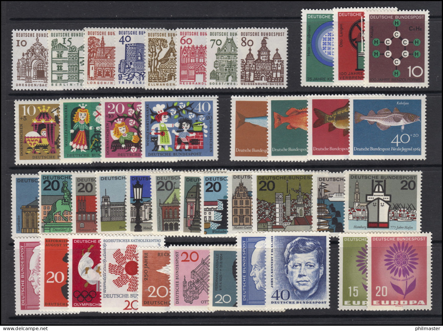 412-461 Bund-Jahrgang 1964 Komplett Postfrisch ** - Collections Annuelles