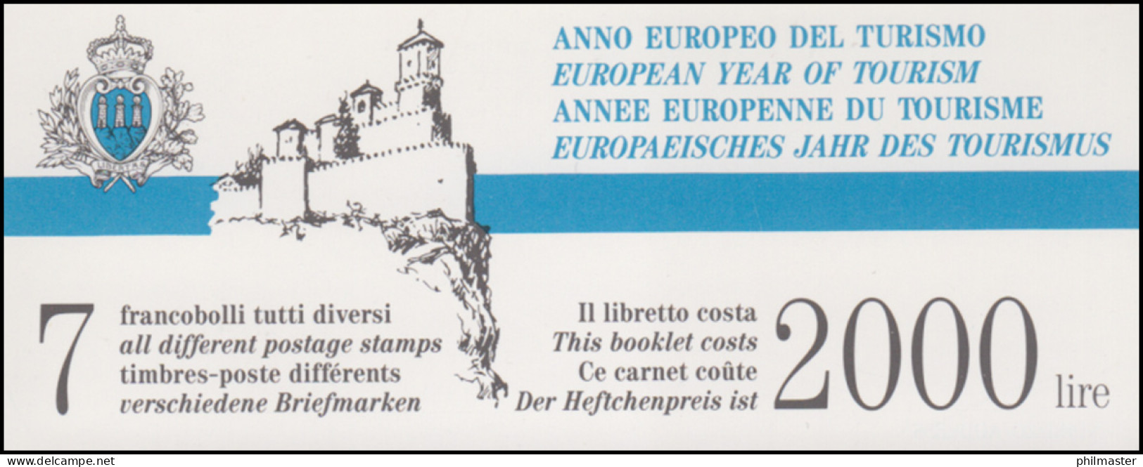 San Marino Markenheftchen 2 Europäisches Jahr Des Tourismus 1990, ** / MNH - Markenheftchen
