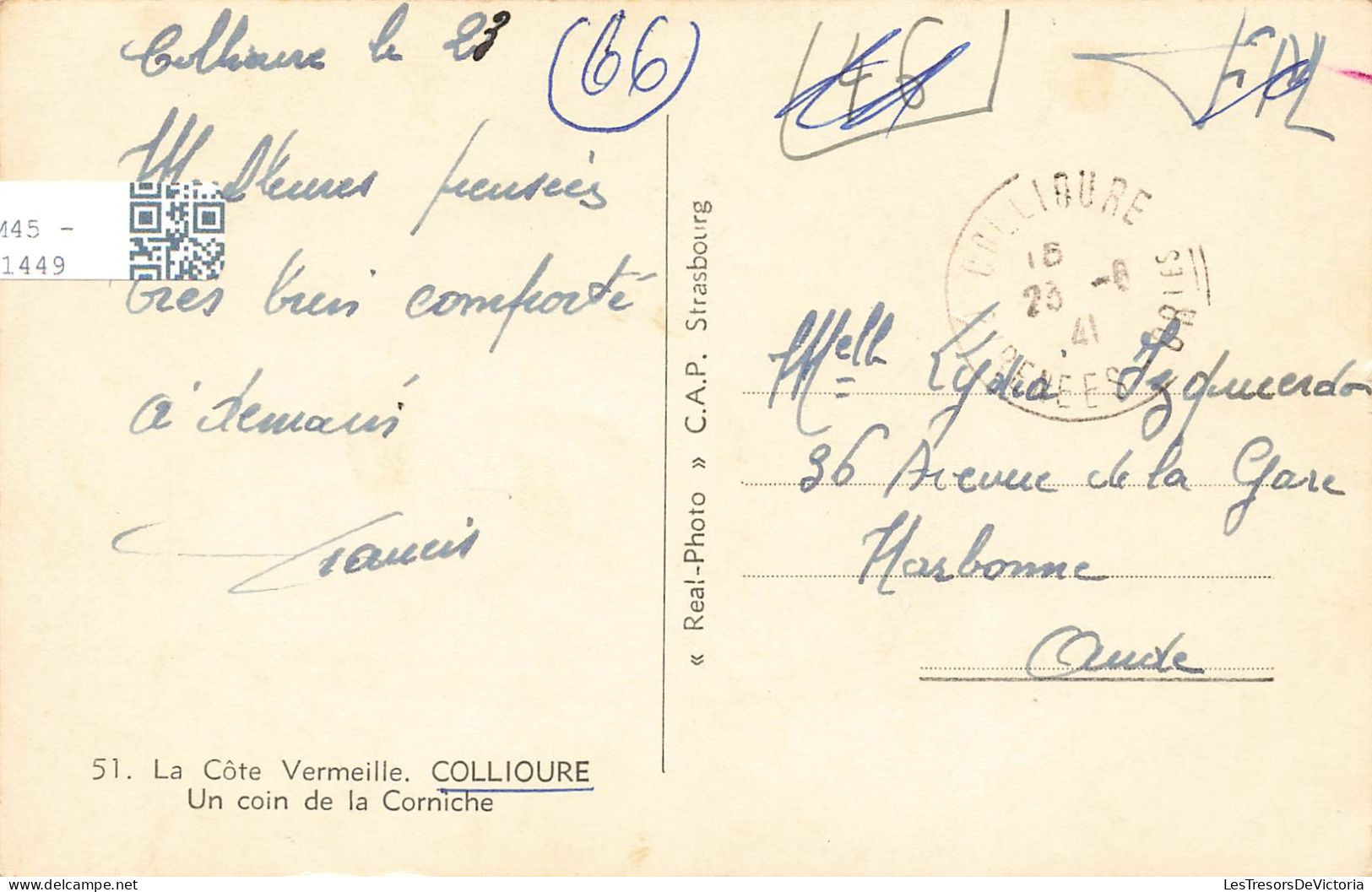 FRANCE - Collioure - Un Coin De La Corniche - Carte Postale Ancienne - Collioure