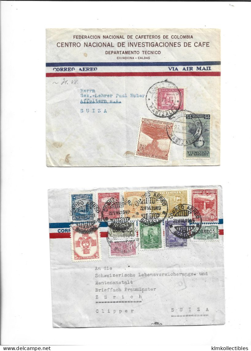 COLOMBIA - POSTAL HISTORY LOT 5 COVERS - AIRMAIL - Colombia