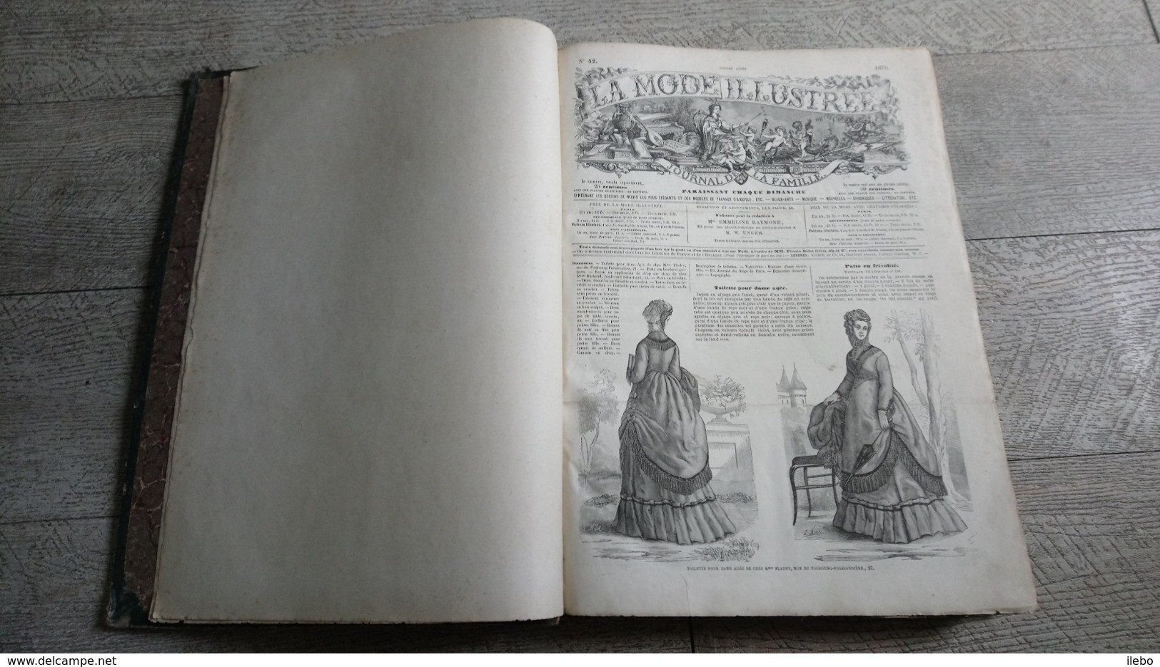 reliure les modes de la saison album 1870-72 broderie ouvrages de dames mode gravures rare 71 numéros mode